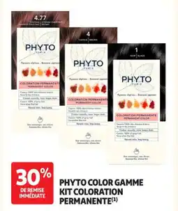 Auchan Parapharmacie PHYTO Color gamme kit coloration permanente (¹) offre