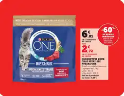 Bi1 Croquettes pour chat sterilise purina one offre