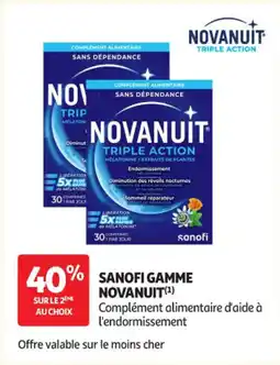 Auchan Parapharmacie NOVANUIT Sanofi gamme offre