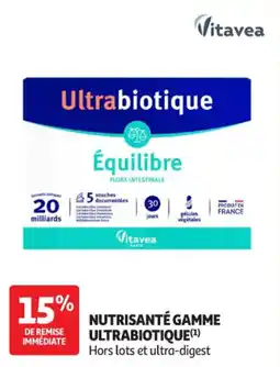 Auchan Parapharmacie VITAVEA Nutrisanté gamme ultrabiotique offre