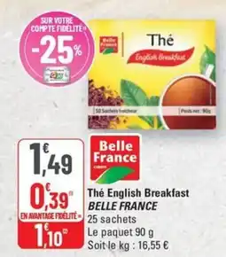 G20 BELLE FRANCE Thé English Breakfast offre