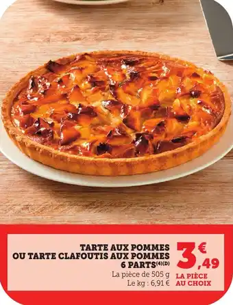 Bi1 Tarte aux pommes ou tarte clafoutis aux pommes 6 parts offre