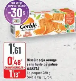 G20 GERBLE Biscuit soja orange sans huile de palme offre