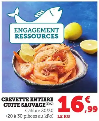 Bi1 Crevette entiere cuite sauvage offre