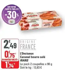 G20 RIANS L'Onctueux Caramel beurre salé offre