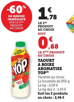 Bi1 Yaourt a boire aromatise yop offre