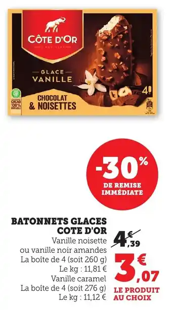 Bi1 Batonnets glaces cote d'or offre