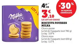 Bi1 Biscuits fourres milka offre