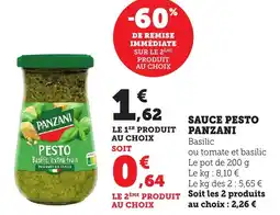 Bi1 Sauce pesto panzani offre