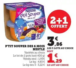 Bi1 P'tit souper des 6 mois nestle offre
