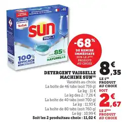 Bi1 Detergent vaisselle machine sun offre