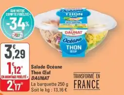 G20 DAUNAT Salade Océane Thon Œuf offre