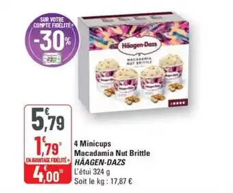 G20 HAAGEN-DAZS 4 Minicups Macadamia Nut Brittle offre