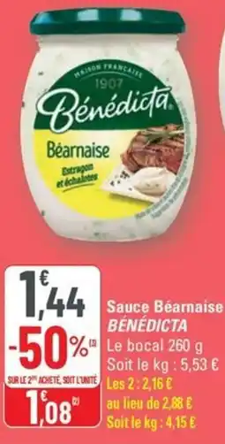 G20 BÉNÉDICTA Sauce Béarnaise offre