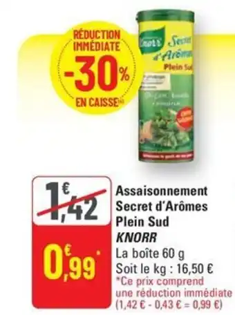 G20 KNORR Assaisonnement Secret d'Arômes Plein Sud offre