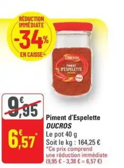G20 DUCROS Piment d'Espelette offre