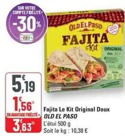 G20 OLD EL PASO Fajita Le Kit Original Doux offre