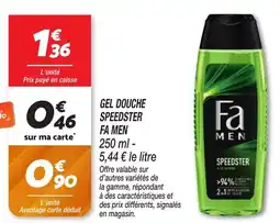 Netto Gel douche speedster fa men offre