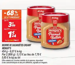 Netto Beurre de cacahuètes creamy menguy's offre