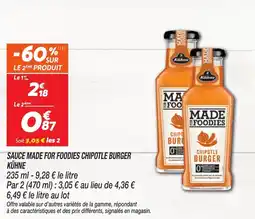 Netto Sauce made for foodies chipotle burger kühne offre