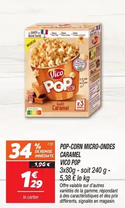 Netto Pop-corn micro-ondes caramel vico pop offre