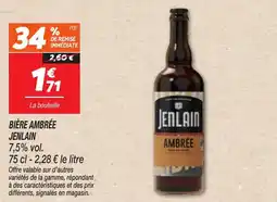 Netto Bière ambrée jenlain offre