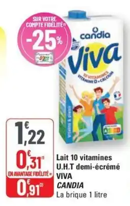 G20 CANDIA 10 vitamines U.H.T demi-écrémé offre