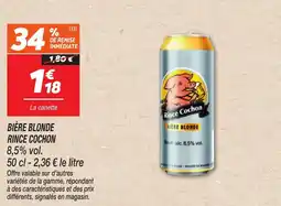 Netto Bière blonde rince cochon offre