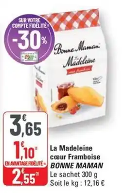 G20 BONNE MAMAN La Madeleine cœur Framboise offre