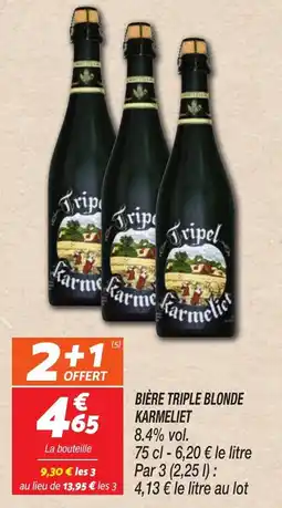 Netto Bière triple blonde karmeliet offre