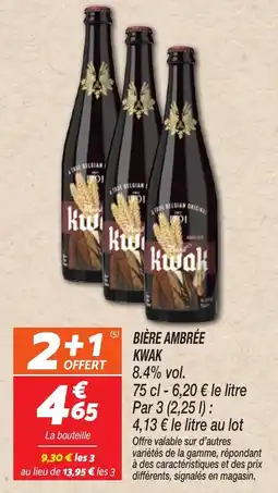 Netto Bière ambrée kwak offre