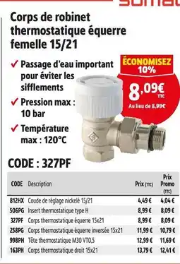 Screwfix Coude de réglage nickelé 15/21 offre