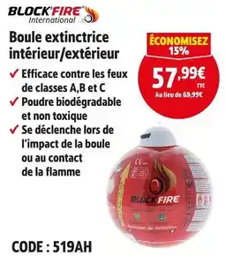 Screwfix Boule extinctrice intérieur/extérieur offre