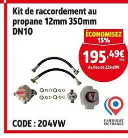 Screwfix Kit de raccordement au propane 12mm 350mm DN10 offre