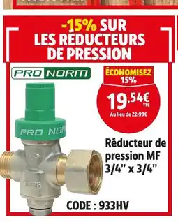 Screwfix PRO NORM Réducteur de pression MF offre