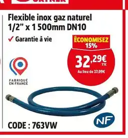 Screwfix Flexible inox gaz naturel offre