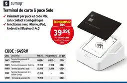 Screwfix SUMUP Terminal de carte à puce Solo offre