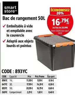 Screwfix Bac de rangement 14L offre