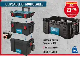 Screwfix ERBAUER Caisse à outils Connex 33L offre