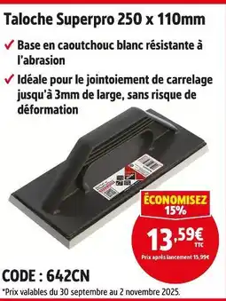 Screwfix Taloche Superpro 250 x 110mm offre