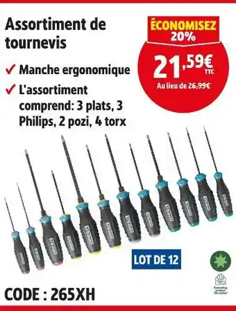 Screwfix Assortiment de tournevis offre