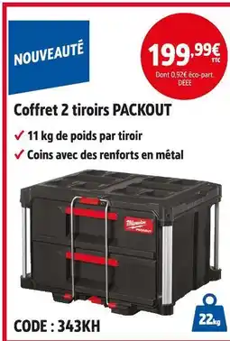 Screwfix Coffret 2 tiroirs PACKOUT offre