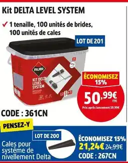 Screwfix RUBI Kit Delta Level System offre
