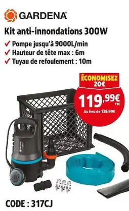 Screwfix GARDENA Kit anti-inondations 300W offre