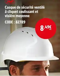 Screwfix Casque de sécurité ventilé à cliquet coulissant et visière moyenne offre