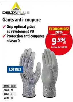 Screwfix DELTA PLUS Gants anti-coupure offre