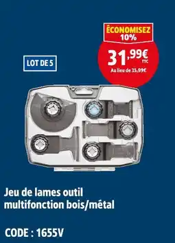Screwfix Jeu de lames outil multifonction bois/métal offre