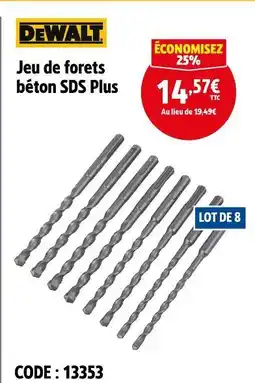 Screwfix DEWALT Jeu de forets béton SDS Plus offre