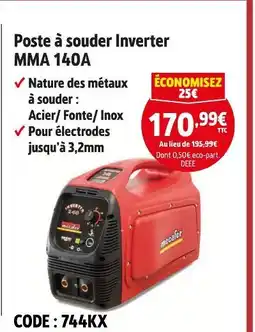 Screwfix MECAFER Poste à souder Inverter MMA 140A offre