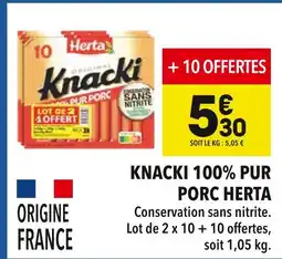 Supeco Herta Knacki 100% Pur Porc offre
